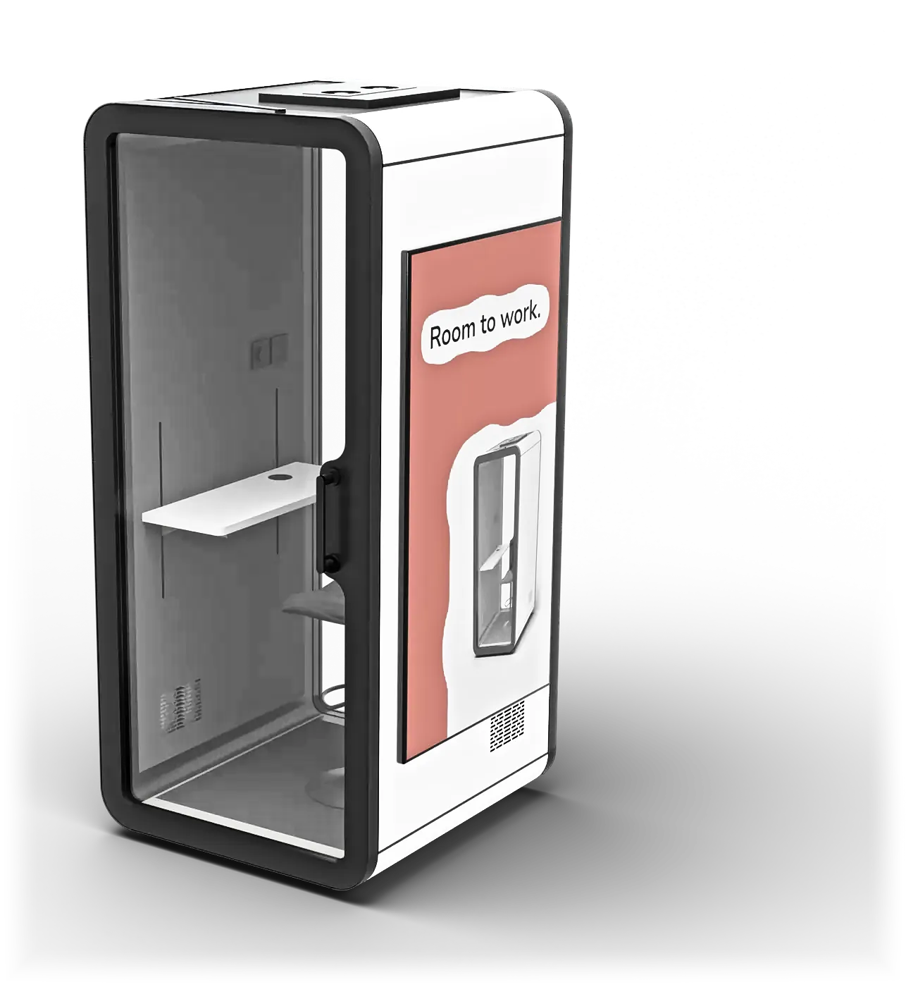 Concept illustration: an advertising screen on the side wall of an Aria Pronto.